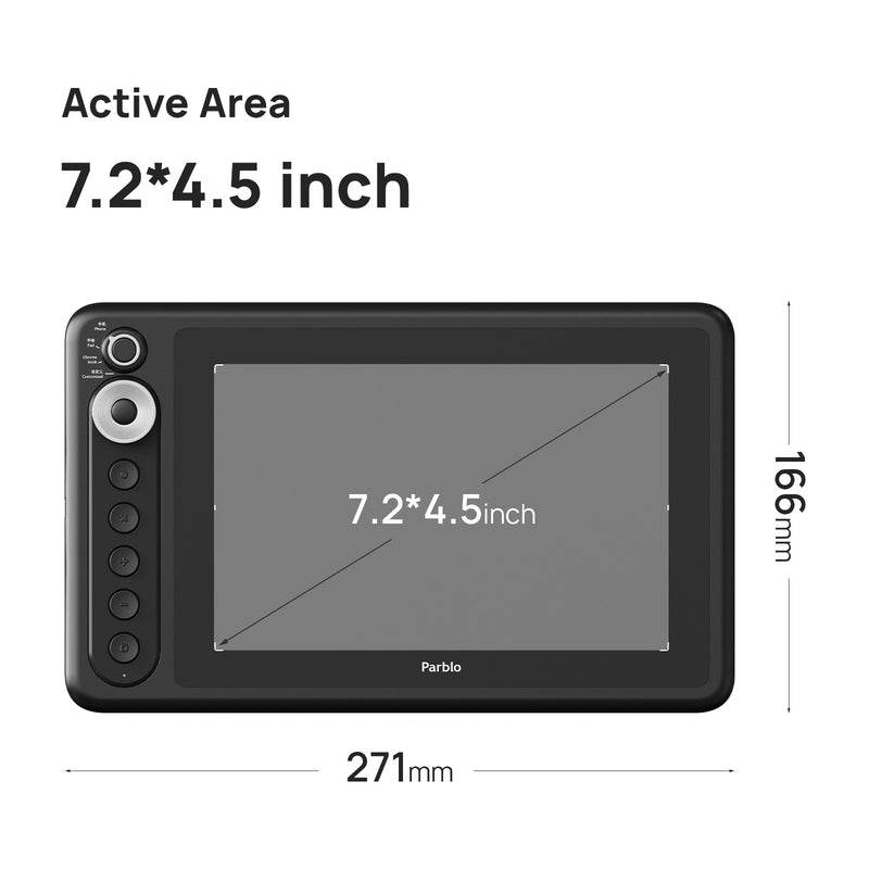 Intangbo X7 7.2*4.5inches pen tablet with new short-stroke hard pen technology S01