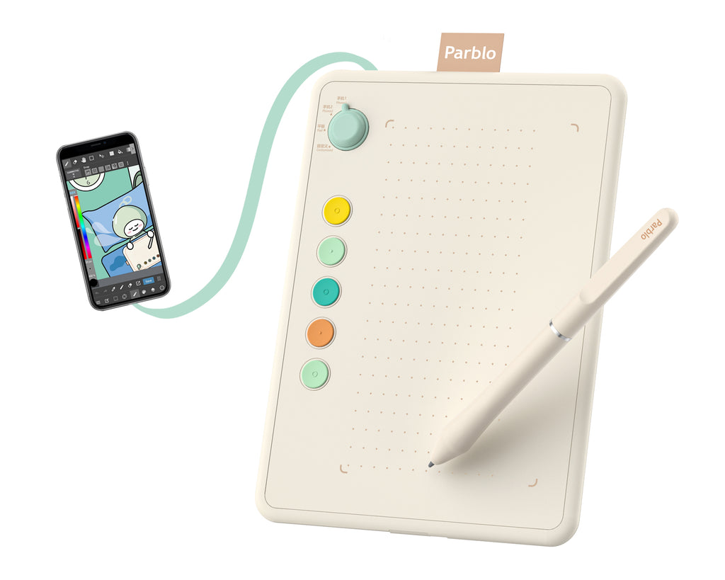 Parblo Drawing Tablet Ninos Q Mobile Digital Graphic Tablet