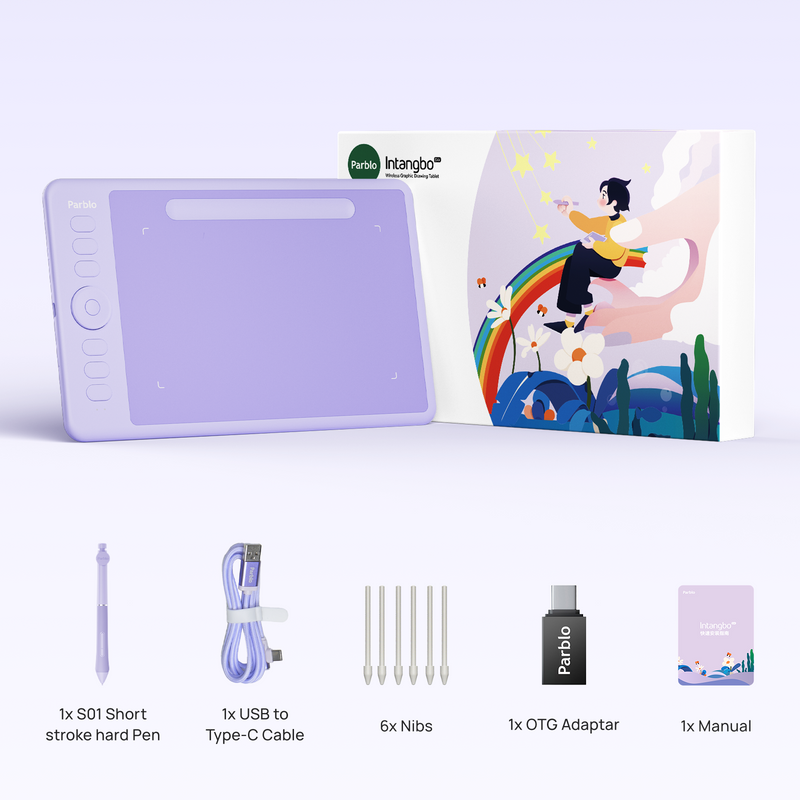 Parblo Intangbo SW Wireless Drawing Tablet 7x4 inch 16K Pressure Sensi