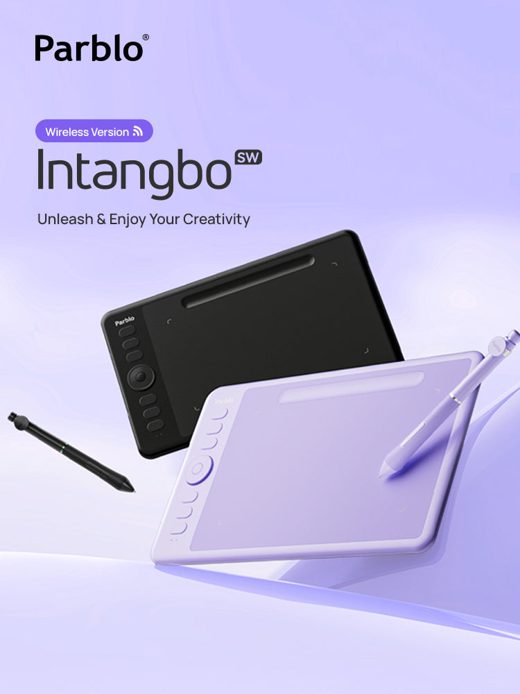 Parblo Intangbo SW Wireless Drawing Tablet 7x4 inch 16K Pressure Sensi