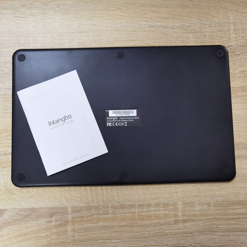 Intangbo Drawing Tablet 10 x 6 inch Graphics Tablet - Ultrathin Computer Digital Pad Android Support with 8192 Levels Battery-Free Stylus Compatible for Drawing and Online Classes Black