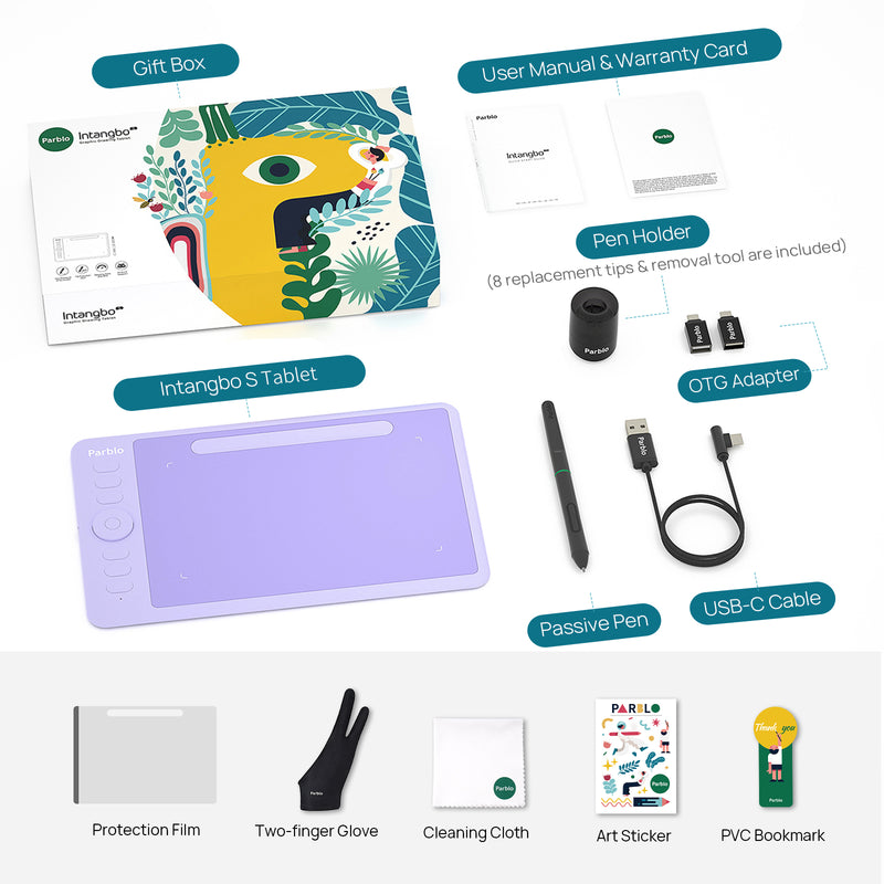 Intangbo M/S Drawing Tablet with Protection Film