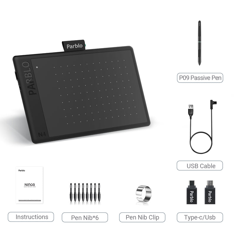 Ninos N4/N7B/N10B Drawing Tablet